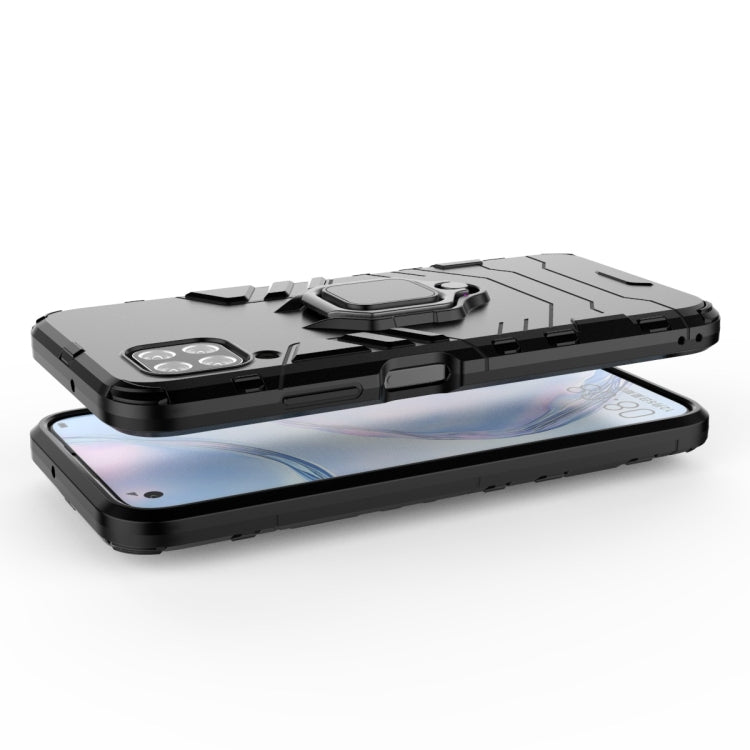 For Huawei Nova 6 SE Shockproof PC + TPU Protective Case with Magnetic Ring Holder