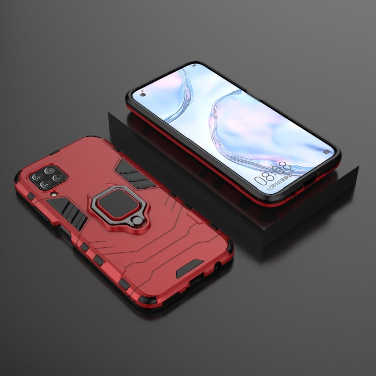 For Huawei Nova 6 SE Shockproof PC + TPU Protective Case with Magnetic Ring Holder