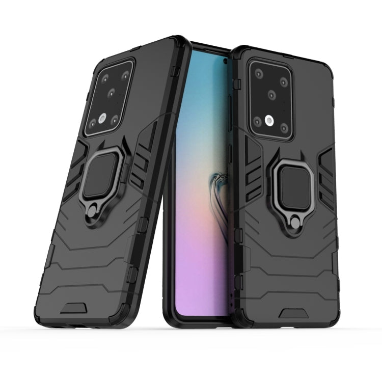 For Galaxy S20 Ultra Shockproof PC + TPU Protective Case with Magnetic Ring Holder