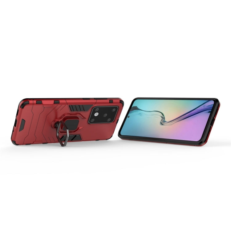 For Galaxy S20 Ultra Shockproof PC + TPU Protective Case with Magnetic Ring Holder