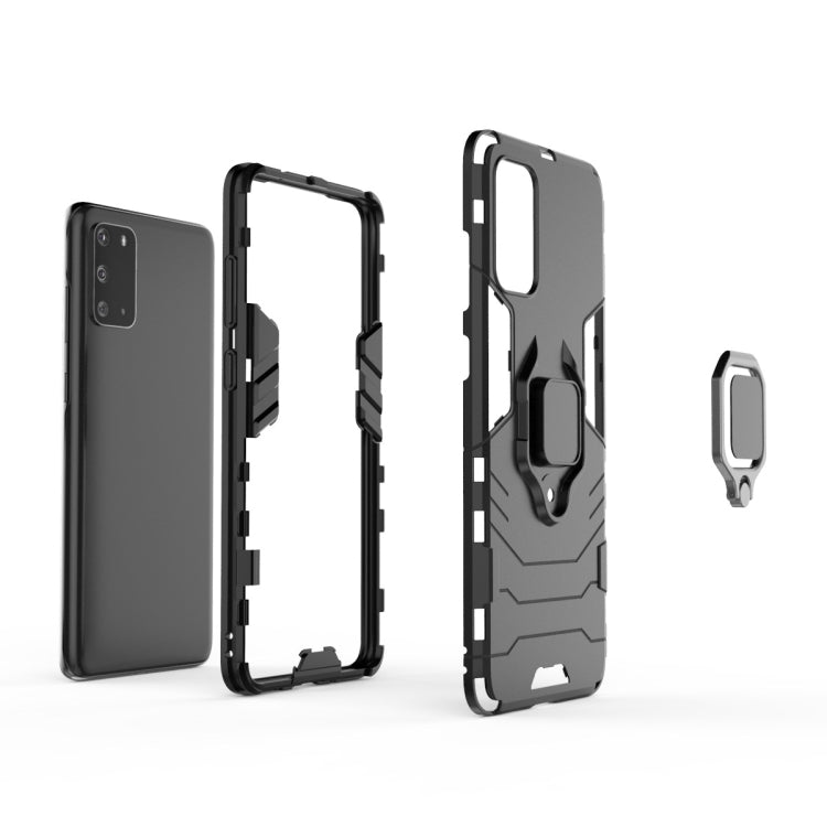 For Galaxy S20 Shockproof PC + TPU Protective Case with Magnetic Ring Holder