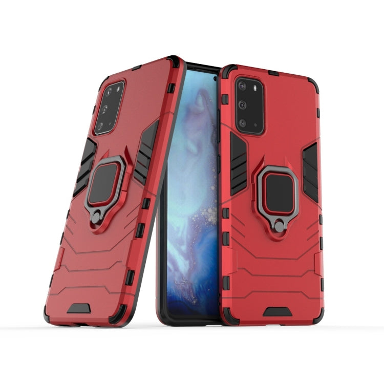 For Galaxy S20 Shockproof PC + TPU Protective Case with Magnetic Ring Holder