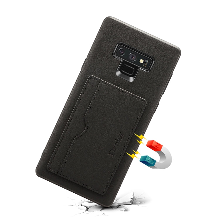 For Galaxy Note9 Denior V3 Luxury Car Cowhide Leather Protective Case with Holder & Card Slot