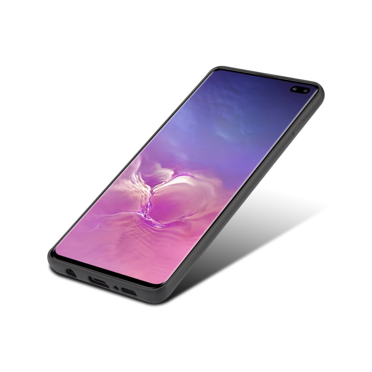 For Galaxy S10 Plus Denior V3 Luxury Car Cowhide Leather Protective Case with Holder & Card Slot