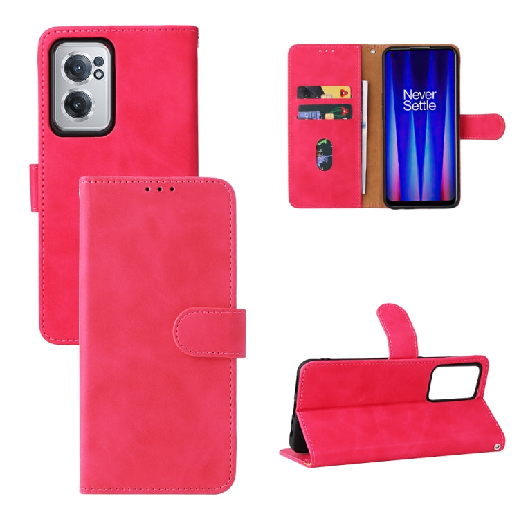 For OnePlus Nord CE 2 5G Skin Feel Magnetic Flip Leather Phone Case