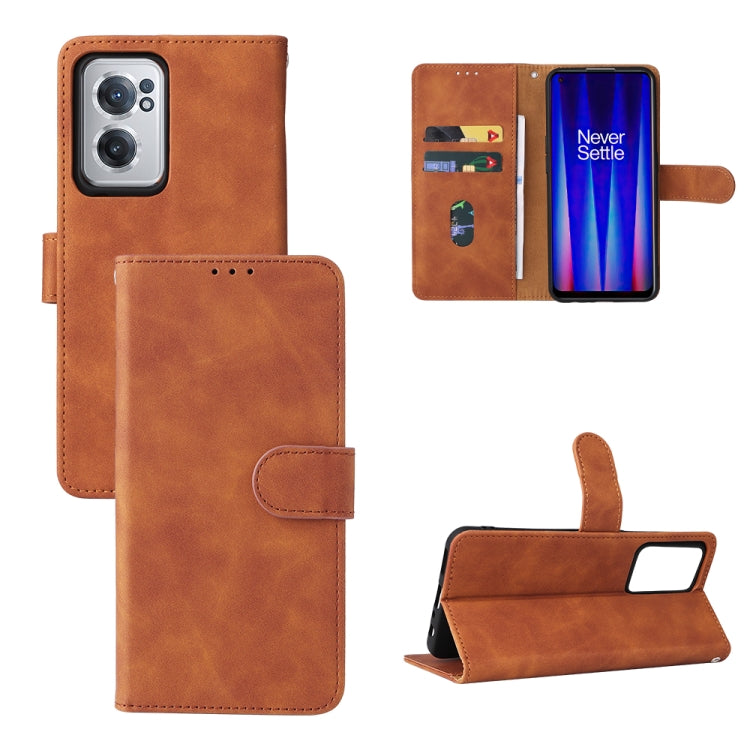 For OnePlus Nord CE 2 5G Skin Feel Magnetic Flip Leather Phone Case