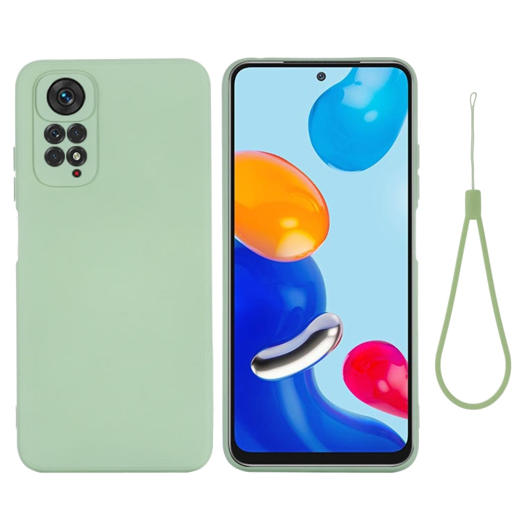 For Xiaomi Redmi Note 11S / Note 11 4G Pure Color Liquid Silicone Shockproof Full Coverage Phone Case