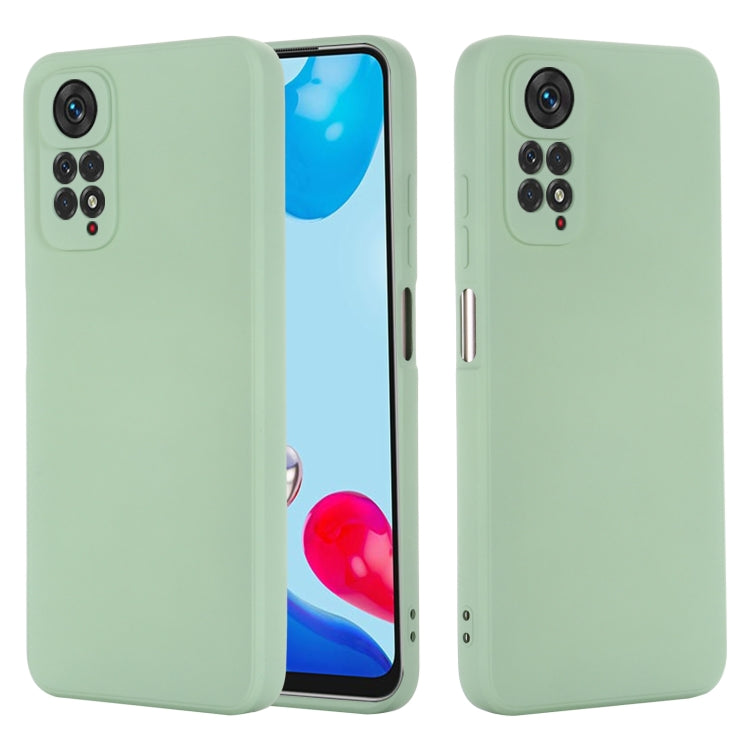 For Xiaomi Redmi Note 11S / Note 11 4G Pure Color Liquid Silicone Shockproof Full Coverage Phone Case