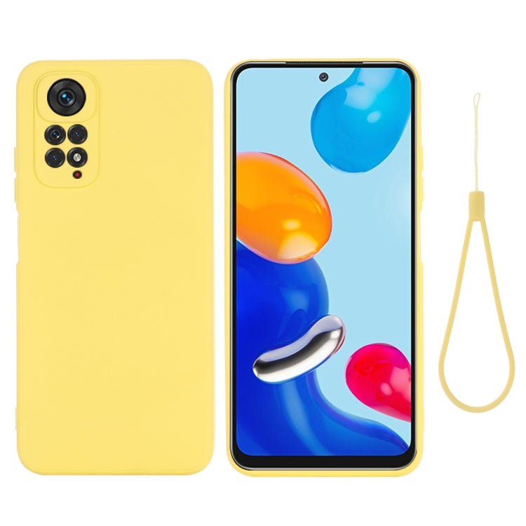 For Xiaomi Redmi Note 11S / Note 11 4G Pure Color Liquid Silicone Shockproof Full Coverage Phone Case