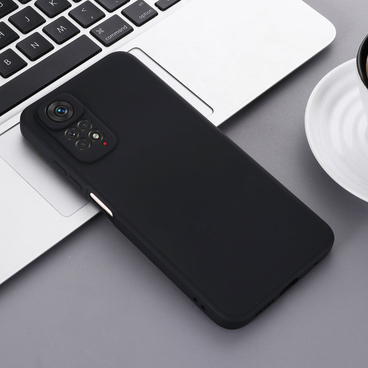 For Xiaomi Redmi Note 11S / Note 11 4G Pure Color Liquid Silicone Shockproof Full Coverage Phone Case