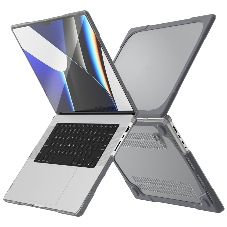 TPU + PC Two-color Anti-fall Laptop Protective Case For MacBook Pro 16.2 inch A2485 2021