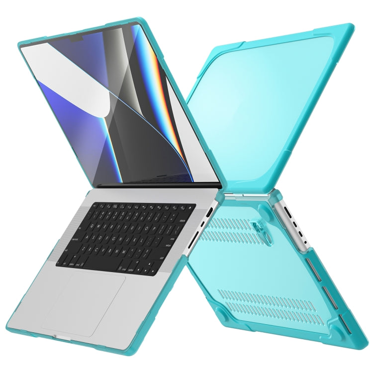 TPU + PC Two-color Anti-fall Laptop Protective Case For MacBook Pro 16.2 inch A2485 2021