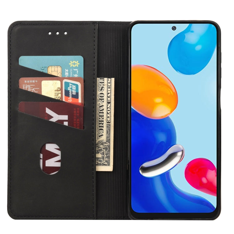 For Xiaomi Redmi Note 11 4G / Note 11S Skin Feel Magnetic Splicing Leather Phone Case