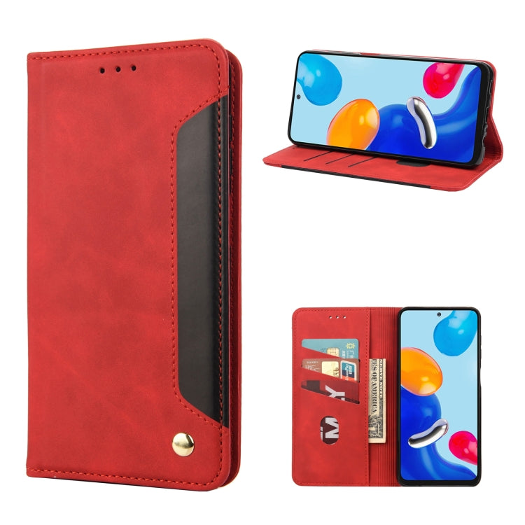 For Xiaomi Redmi Note 11 4G / Note 11S Skin Feel Magnetic Splicing Leather Phone Case