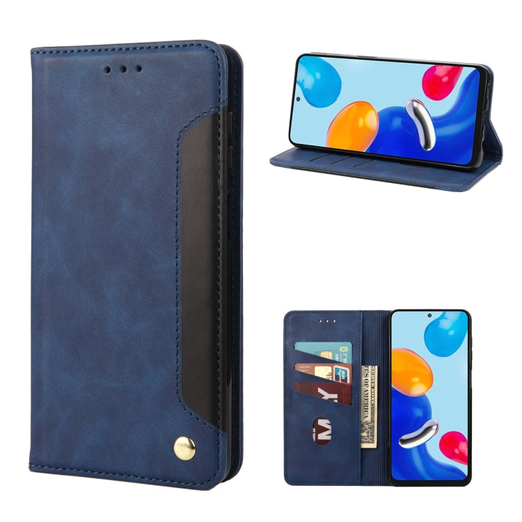 For Xiaomi Redmi Note 11 4G / Note 11S Skin Feel Magnetic Splicing Leather Phone Case