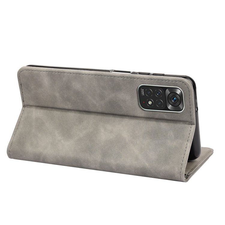 For Xiaomi Redmi Note 11 4G / Note 11S Skin Feel Magnetic Splicing Leather Phone Case