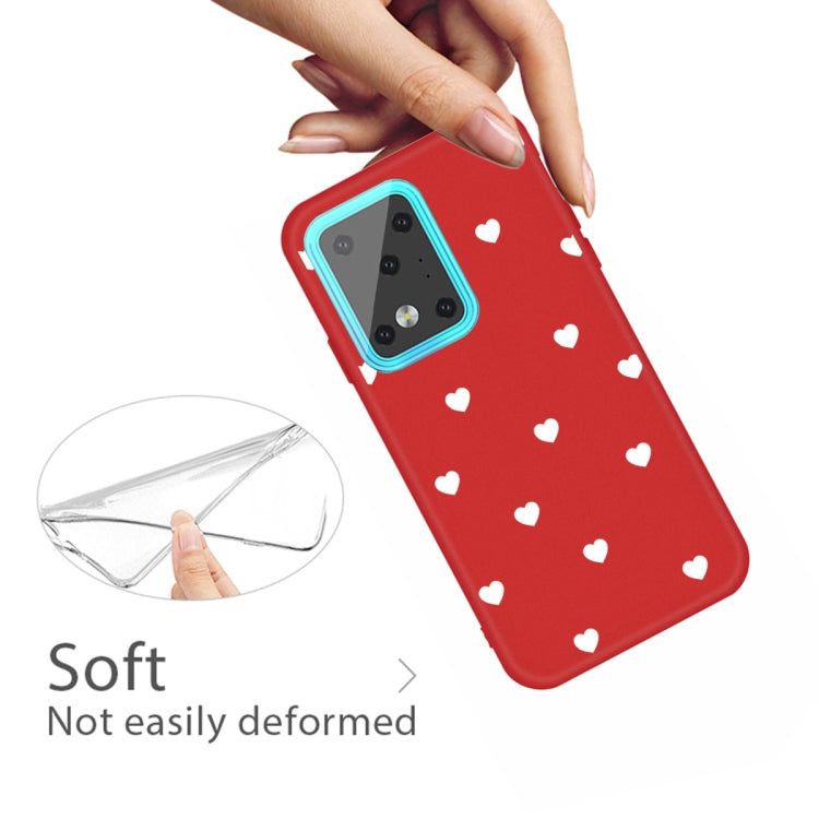 For Galaxy S20 Ultra Multi Love Heart Pattern Frosted TPU Protective Case