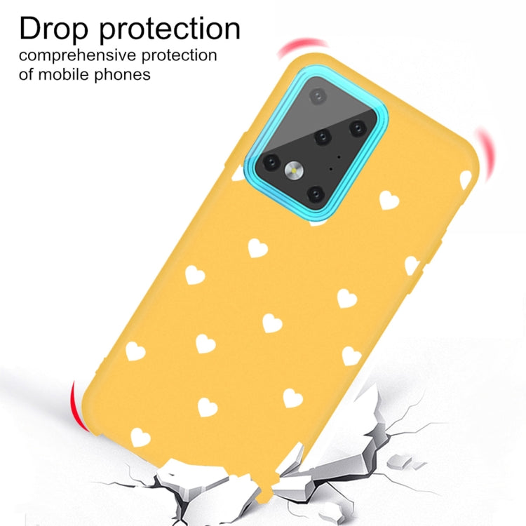 For Galaxy S20 Ultra Multi Love Heart Pattern Frosted TPU Protective Case