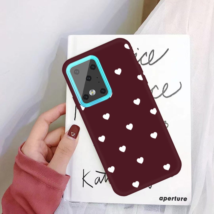 For Galaxy S20 Ultra Multi Love Heart Pattern Frosted TPU Protective Case