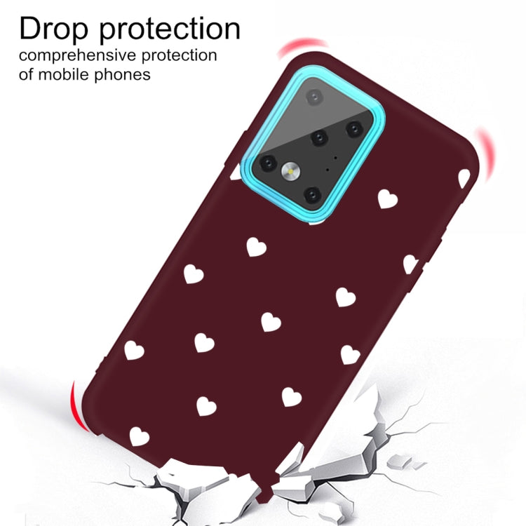 For Galaxy S20 Ultra Multi Love Heart Pattern Frosted TPU Protective Case