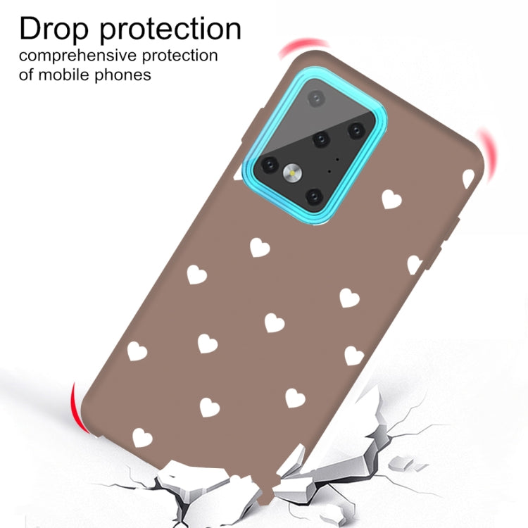 For Galaxy S20 Ultra Multi Love Heart Pattern Frosted TPU Protective Case