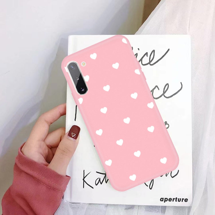 For Galaxy Note10 Multi Love Heart Pattern Frosted TPU Protective Case