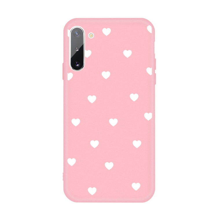 For Galaxy Note10 Multi Love Heart Pattern Frosted TPU Protective Case