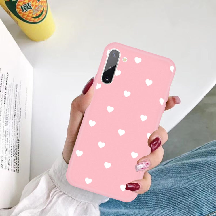 For Galaxy Note10 Multi Love Heart Pattern Frosted TPU Protective Case