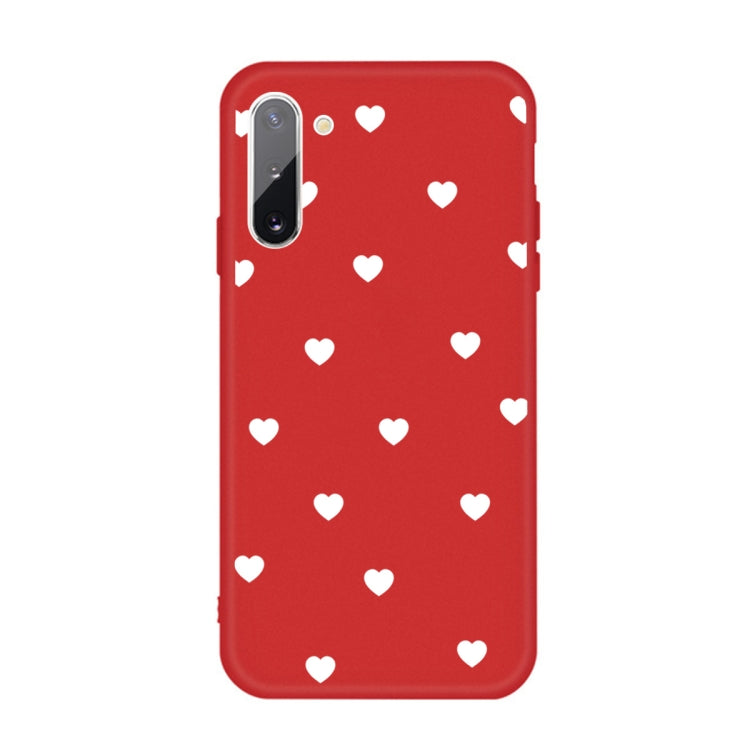 For Galaxy Note10 Multi Love Heart Pattern Frosted TPU Protective Case