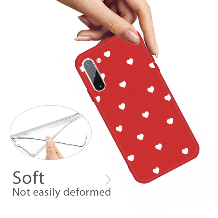 For Galaxy Note10 Multi Love Heart Pattern Frosted TPU Protective Case