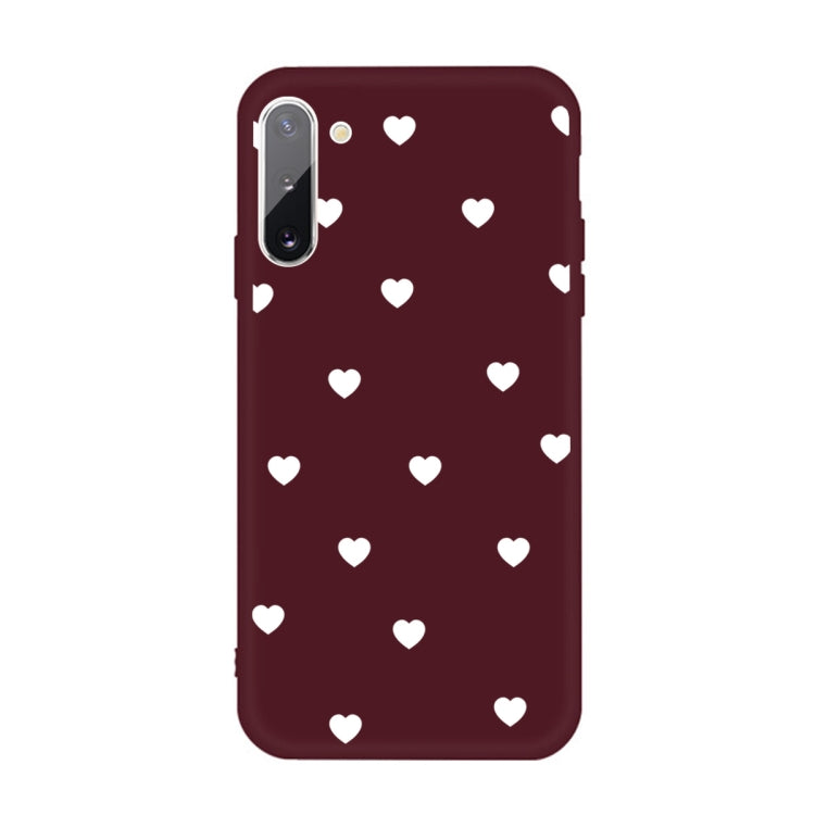 For Galaxy Note10 Multi Love Heart Pattern Frosted TPU Protective Case