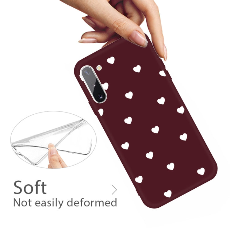 For Galaxy Note10 Multi Love Heart Pattern Frosted TPU Protective Case