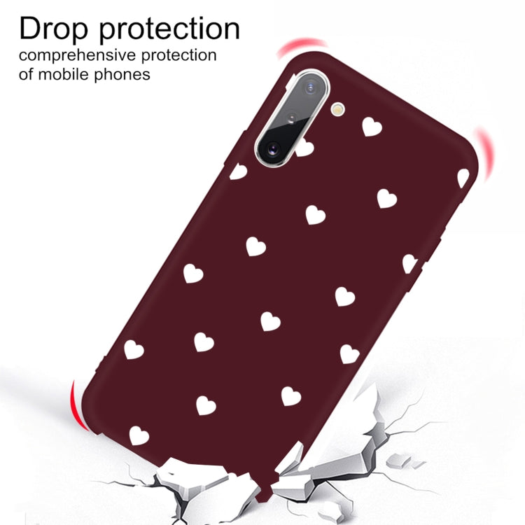 For Galaxy Note10 Multi Love Heart Pattern Frosted TPU Protective Case