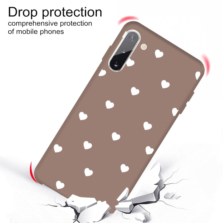 For Galaxy Note10 Multi Love Heart Pattern Frosted TPU Protective Case