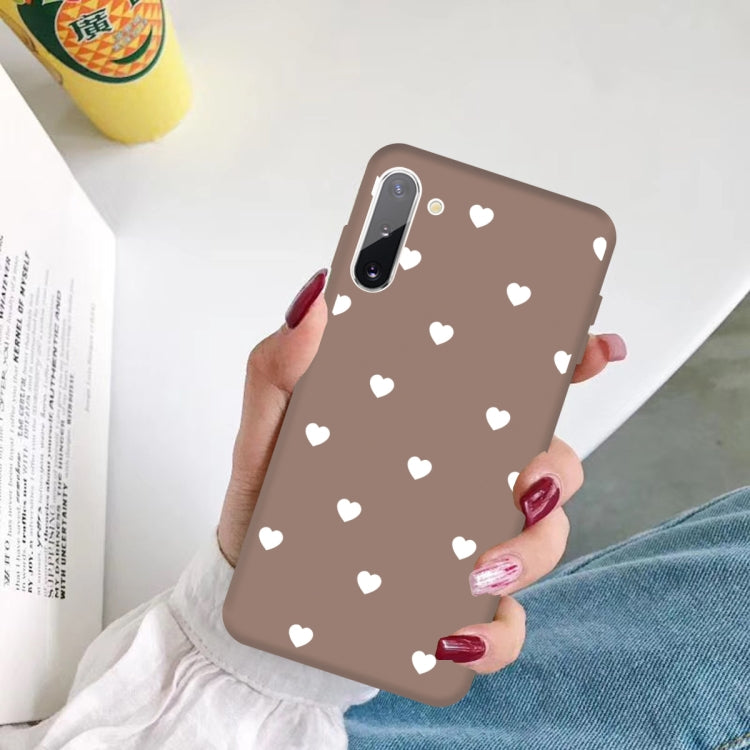 For Galaxy Note10 Multi Love Heart Pattern Frosted TPU Protective Case