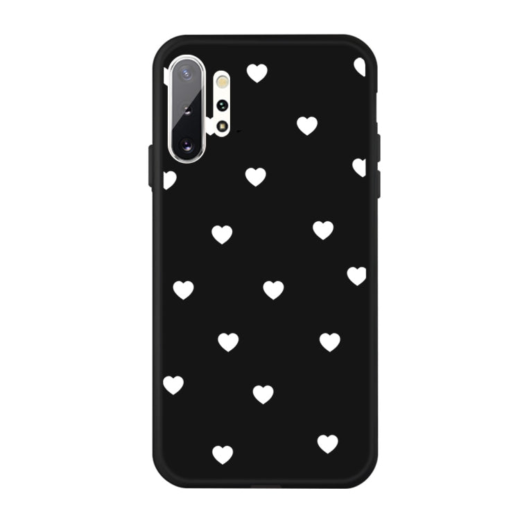 For Galaxy Note10+ Multi Love Heart Pattern Frosted TPU Protective Case