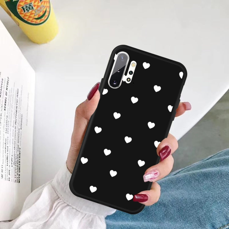 For Galaxy Note10+ Multi Love Heart Pattern Frosted TPU Protective Case