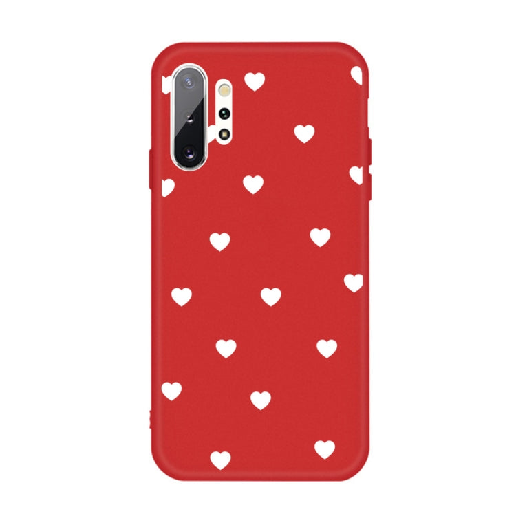 For Galaxy Note10+ Multi Love Heart Pattern Frosted TPU Protective Case