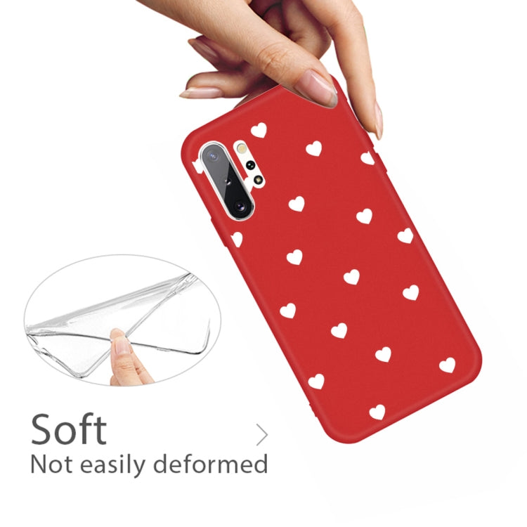 For Galaxy Note10+ Multi Love Heart Pattern Frosted TPU Protective Case