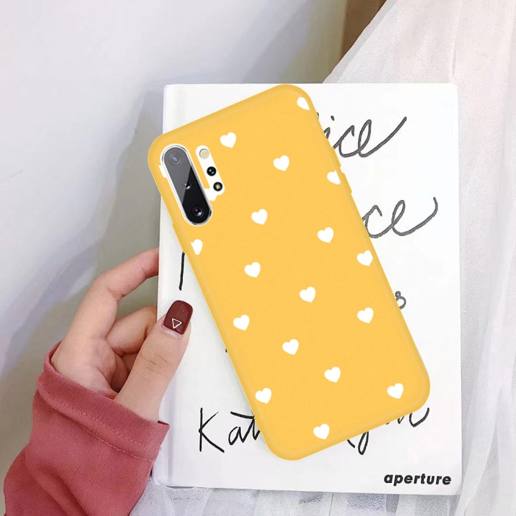 For Galaxy Note10+ Multi Love Heart Pattern Frosted TPU Protective Case