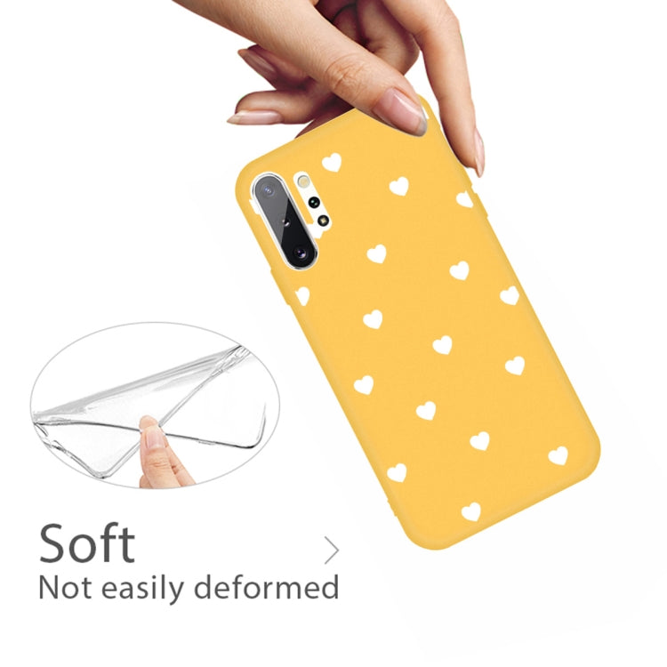 For Galaxy Note10+ Multi Love Heart Pattern Frosted TPU Protective Case