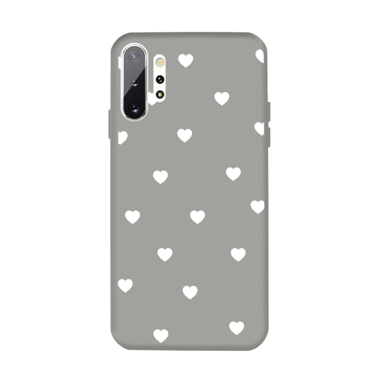 For Galaxy Note10+ Multi Love Heart Pattern Frosted TPU Protective Case