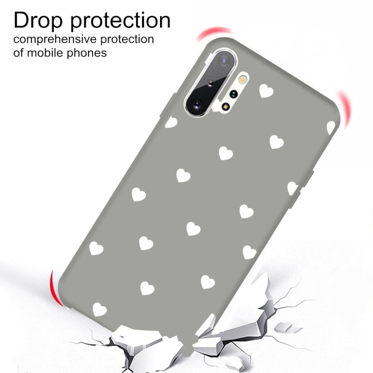 For Galaxy Note10+ Multi Love Heart Pattern Frosted TPU Protective Case