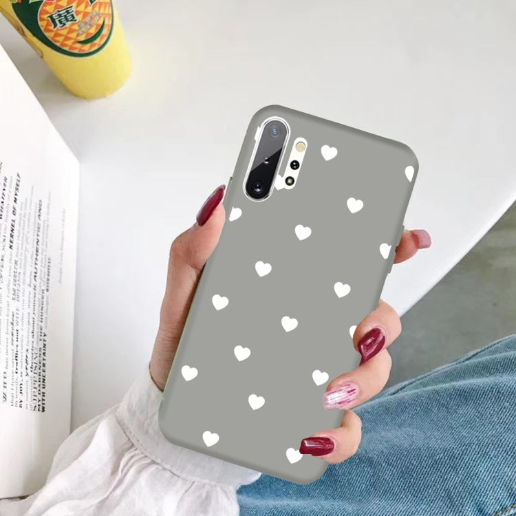 For Galaxy Note10+ Multi Love Heart Pattern Frosted TPU Protective Case