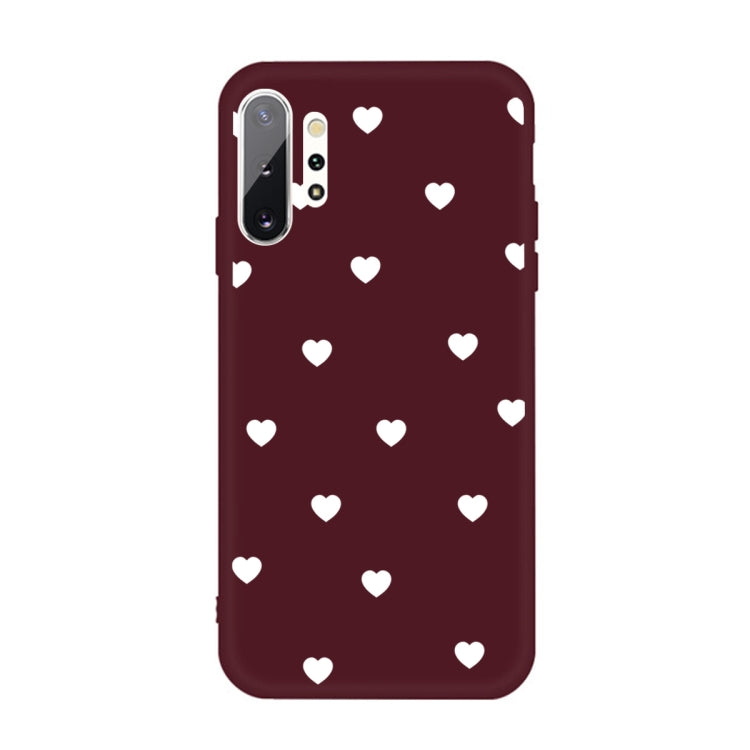 For Galaxy Note10+ Multi Love Heart Pattern Frosted TPU Protective Case