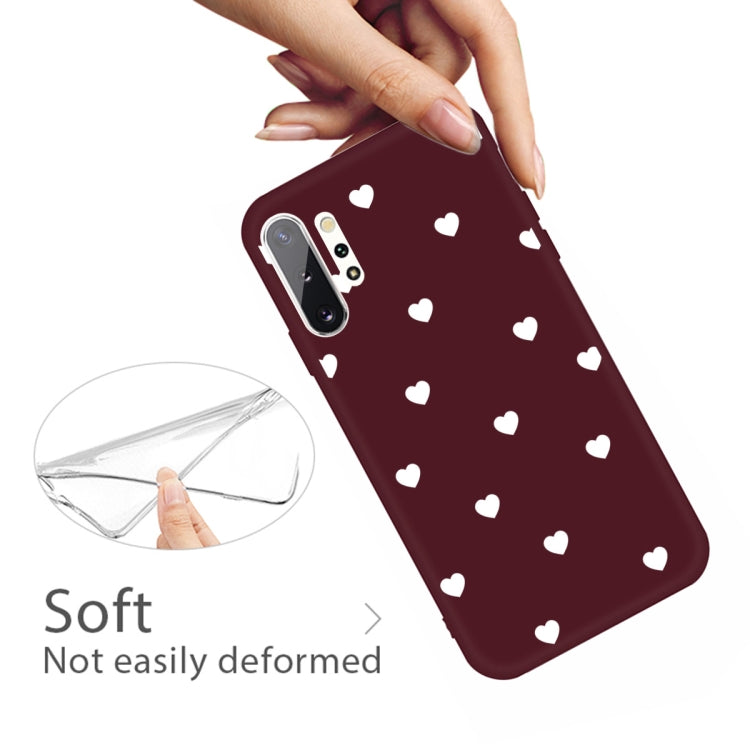 For Galaxy Note10+ Multi Love Heart Pattern Frosted TPU Protective Case