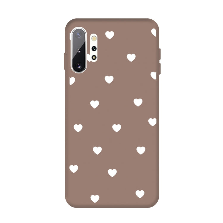 For Galaxy Note10+ Multi Love Heart Pattern Frosted TPU Protective Case