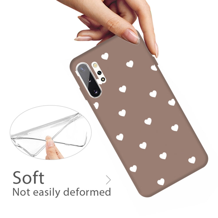 For Galaxy Note10+ Multi Love Heart Pattern Frosted TPU Protective Case
