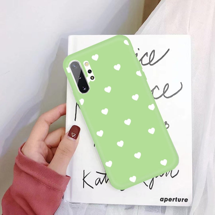 For Galaxy Note10+ Multi Love Heart Pattern Frosted TPU Protective Case