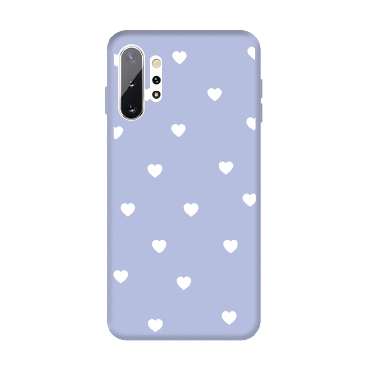 For Galaxy Note10+ Multi Love Heart Pattern Frosted TPU Protective Case